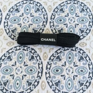 Chanel black shoelaces new